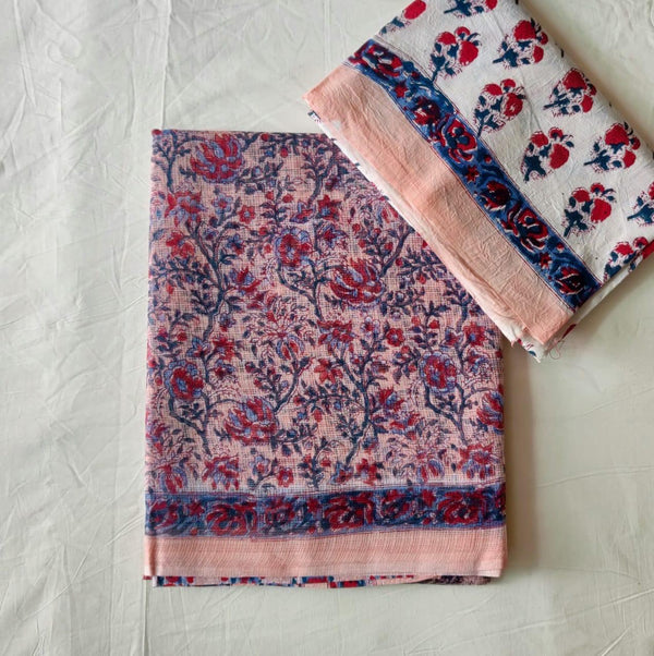 Kota Handblock Saree without Zari Border #4