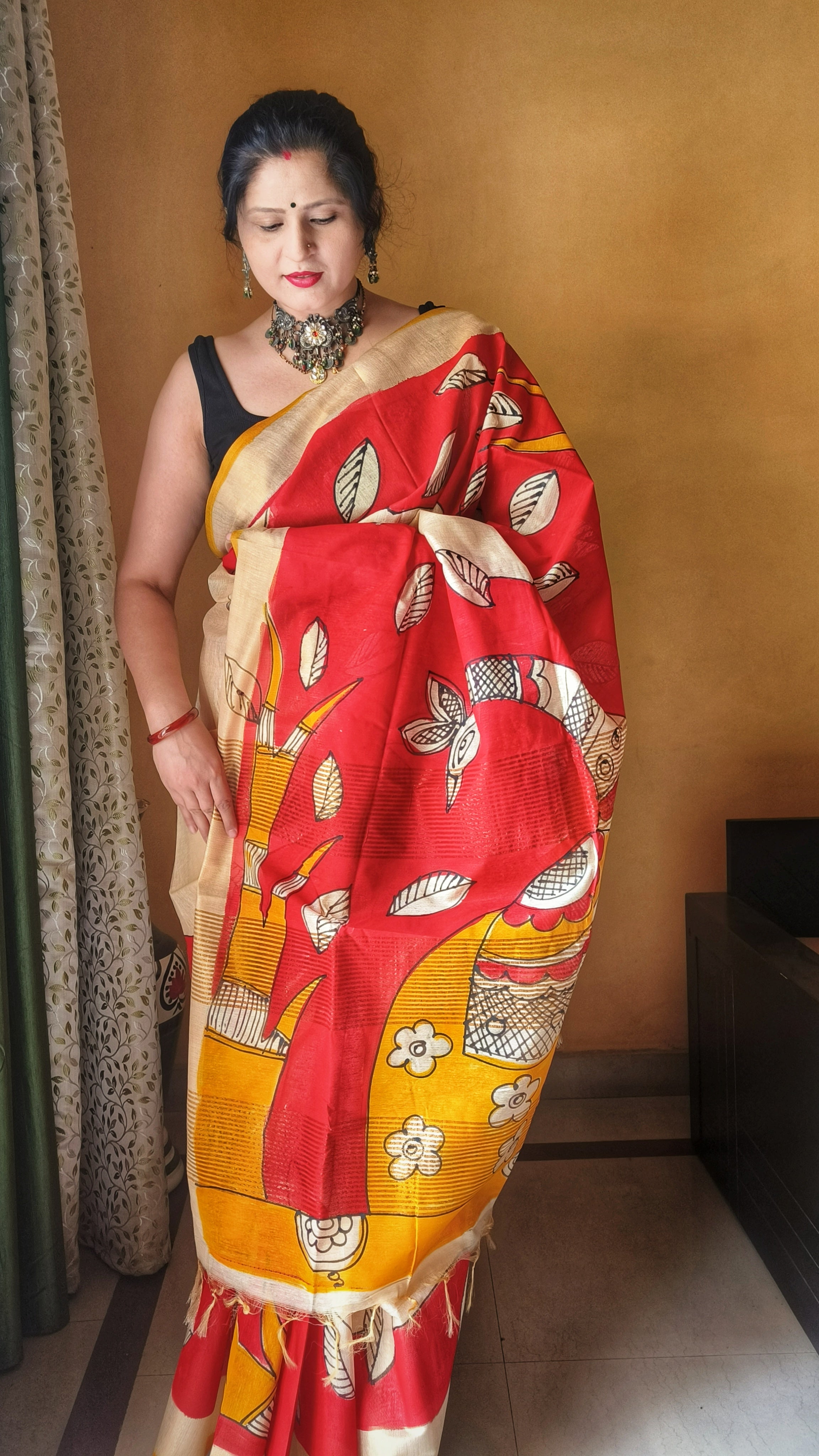 ADYASHA- A BEAUTIFUL ODISHA BAPTA SILK SAREE WITH RED AND WHITE CHECKS AND  A TRADITIONAL FULLY WOVEN by Brand Promo Ads - Issuu